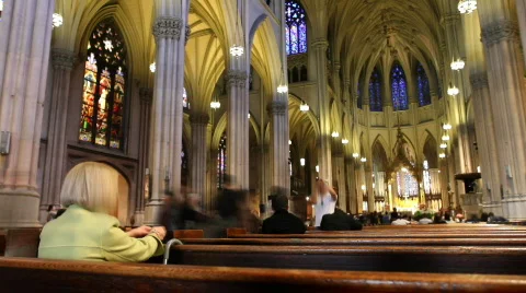Cathedral Time Lapse Stock Footage