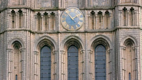 CATHEDRAL TOWER CLOCK ELY CAMBRIDGESHIRE ENGLAND Stock Footage 74414268