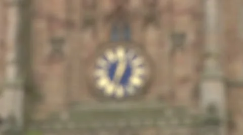 Cathedral Tower Clock Stock-Footage 18688353