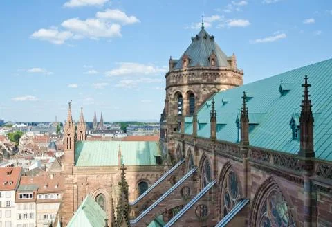 Cathedral Tower, Strasbourg Stock Photos