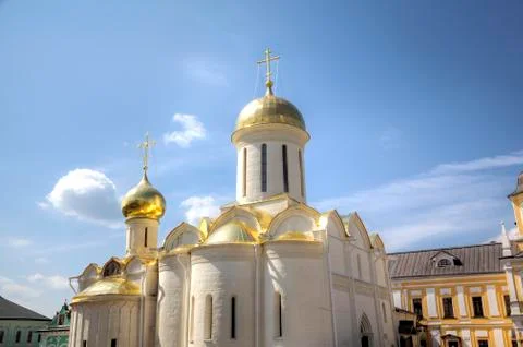 Cathedral of the Trinity. Holy Trinity St. Sergius Lavra. Sergiev Posad, Russia. Stock Photos