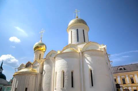 Cathedral of the Trinity. Holy Trinity St. Sergius Lavra. Sergiev Posad, Russia. Stock Photos