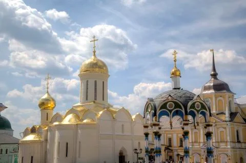 Cathedral of the Trinity. Holy Trinity St. Sergius Lavra. Sergiev Posad, Russia. Stock Photos