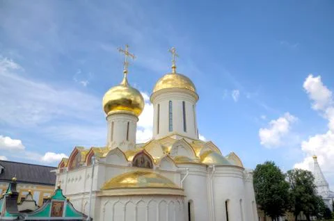 Cathedral of the Trinity. Holy Trinity St. Sergius Lavra. Sergiev Posad, Russia. Stock Photos