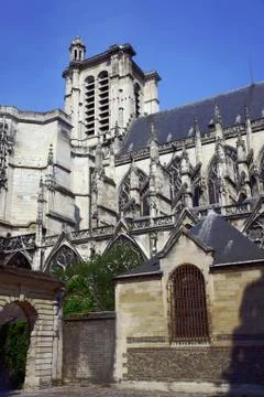 Cathedral in troyes Stock Photos