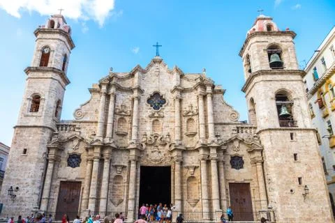 The Cathedral of the Virgin Mary of the Immaculate Conception of Havana Stock Photos