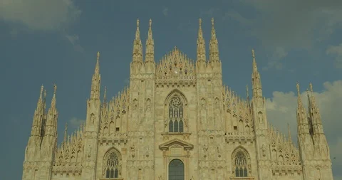 Cathedral without people at Piazza Del Duomo in Milan, Italy Stock Footage 99108751