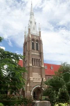 Cathedral in yangon Stock Photos