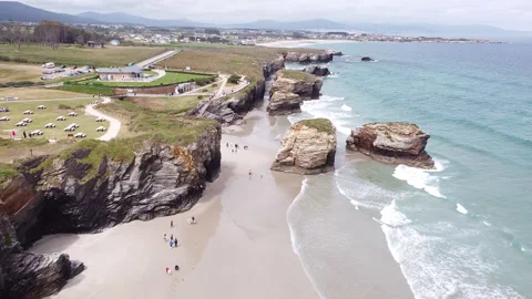 Cathedrals Beach Lugo Stock Footage