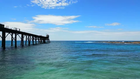 Catherine Hill Bay and Pier Stock Footage 232122453