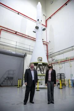 Catherine Koerner, NASA Orion Program manager, along with senior managers ... Stock-Fotos
