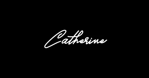 Catherine Woman's Name in Cursive Typography Animated Text Stock Footage 152335032