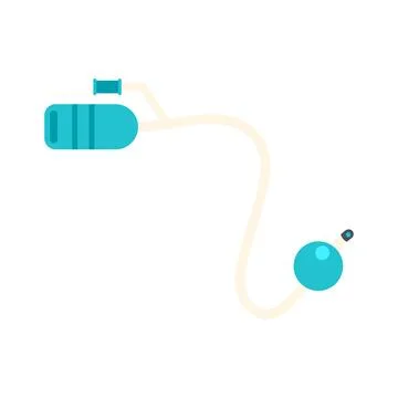 Catheter introducing balloon and tube for urology medicine Stock Illustration