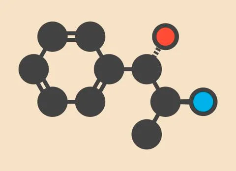 Cathine khat stimulant molecule Stock Illustration