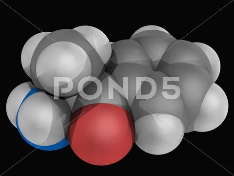 Cathinone drug molecule Stock Illustration