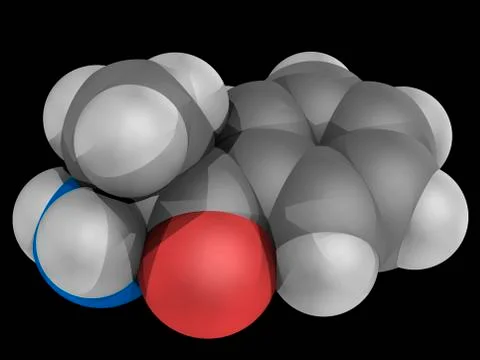 Cathinone drug molecule Stock Illustration