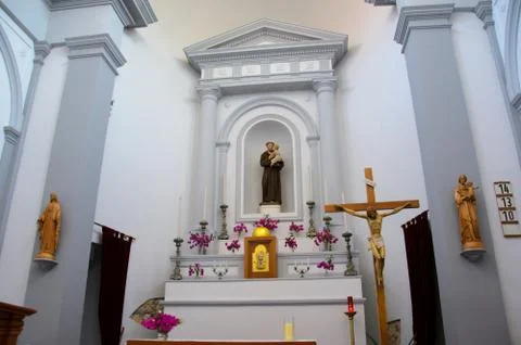 Catholic altar in the temple Stock-Fotos