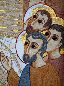 Catholic artwork mural Fotos de archivo
