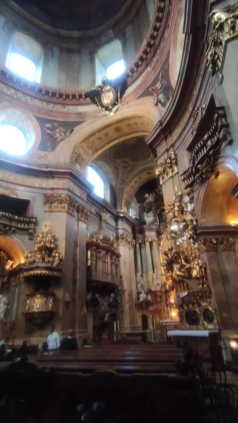 Catholic cathedral inside Stock Footage 253076628