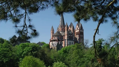Catholic Cathedral of Limburg Stock Footage 77100819