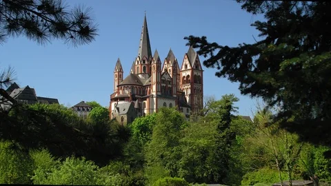 Catholic Cathedral of Limburg Stock Footage 77108592