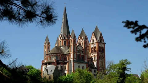 Catholic Cathedral of Limburg Stock Footage 77111122