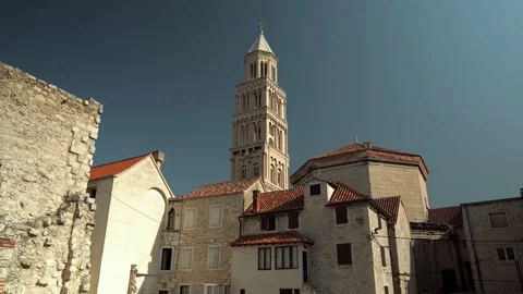 Catholic Cathedral in Split Croatia. Stock Footage 201625550