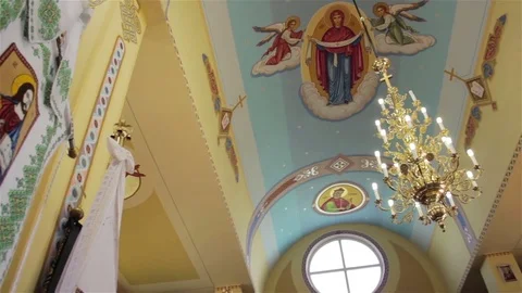 Catholic church ceiling Stock-Footage 72152320