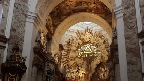 Catholic church interior decorations Stock Footage 294192678