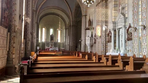 Catholic church interior Stock Footage 239326452