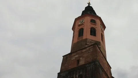 Catholic church. Katholisch Stiftskirche. Baden-Baden.Germany Stock Footage