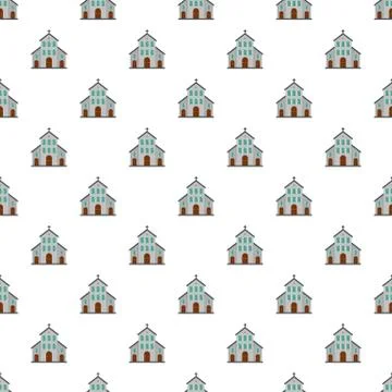Catholic church pattern seamless Stock Illustration