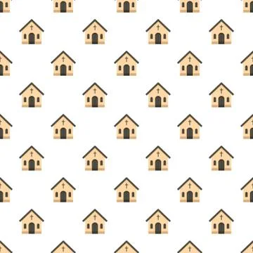 Catholic church pattern seamless vector Stock Illustration