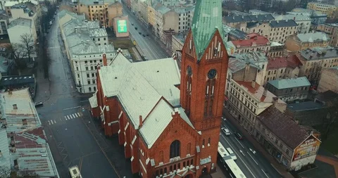 Catholic church in Riga Stock Footage 121990708