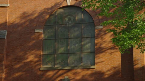 Catholic Church Window Stock Footage 35276500