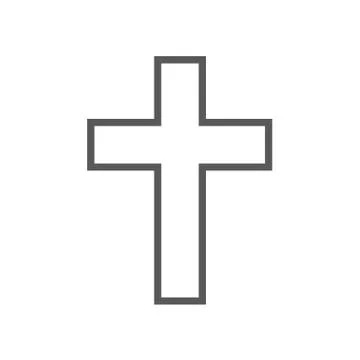 Catholic cross icon  simple イラスト素材