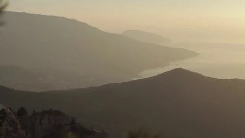 Catholic Cross at Sunset Stock Footage 76812562