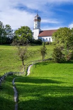 The catholic curch of Eckarts Stock Photos