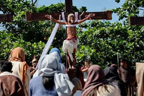 Catholic devotees mark Good Friday in the Philippines, San Fernando - 03 Apr 202 Stock Photos