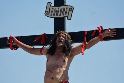 Catholic devotees mark Good Friday in the Philippines, San Fernando - 03 Apr 202 Stock Photos