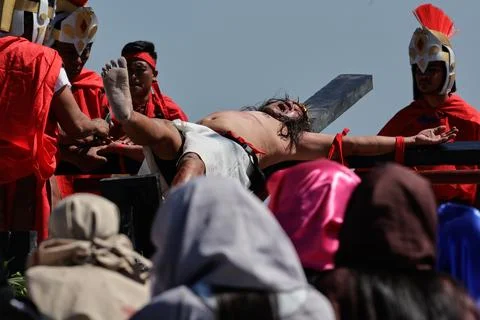 Catholic devotees mark Good Friday in the Philippines, San Fernando - 03 Apr 202 Stock Photos