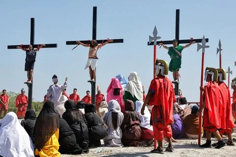 Catholic devotees mark Good Friday in the Philippines, San Fernando - 03 Apr 202 Stock Photos