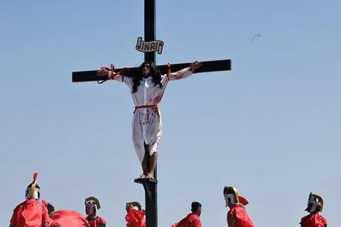Catholic devotees mark Good Friday in the Philippines, San Fernando - 03 Apr 202 Stock Photos