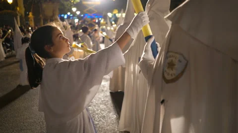 Catholic easter week Parade in Spain Video stock 122217348