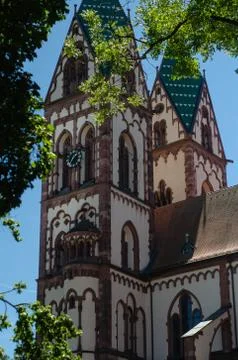 Catholic Herz Jezu Kirche in Freiburg am breisgau Germany Stock Photos