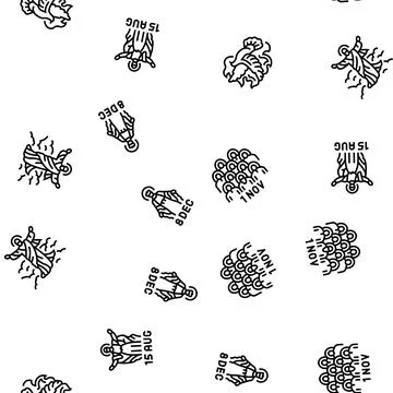 Catholic holidays church easter seamless pattern vector Stock Illustration