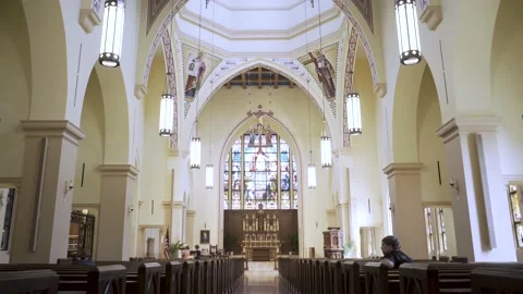 Catholic Interior Dolly Stock-Footage 232035324