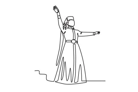 A Catholic nun Stock Illustration