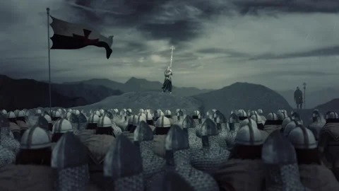 Catholic Priest Bless Army Before Battle Stock Footage 139633698