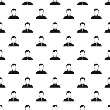 Catholic priest pattern, simple style Stock Illustration